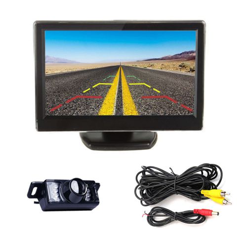 5 inch tft lcd car rear view monitor kit + auto on night vision backup camera