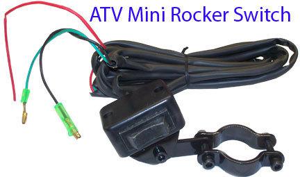 9' atv rocker winch handle bar mount remote control thumb switch - free shipping