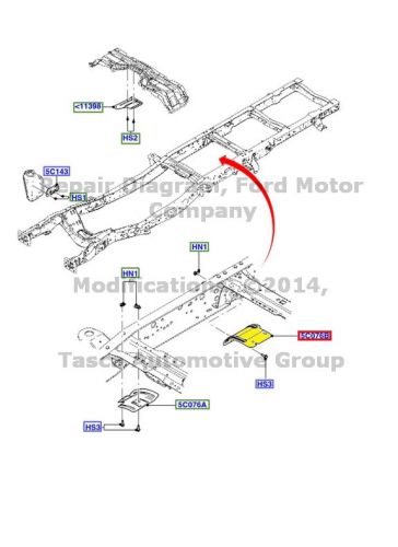New oem exhaust heat shield narrow frame 2005-10 f250 f350 f450 f550 super duty