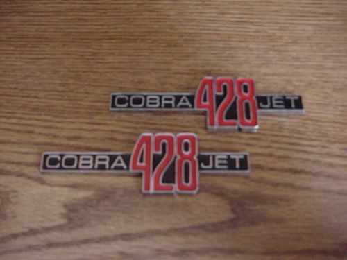 1969-70 shelby mustang 428 cobrajet 428 fender emblems nosr