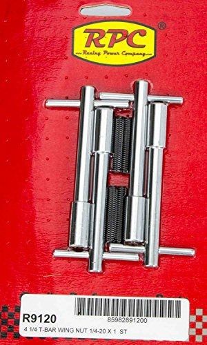Racing power company r9120 4-1/4" chrome valve cover wing nut for 1/4-20 x