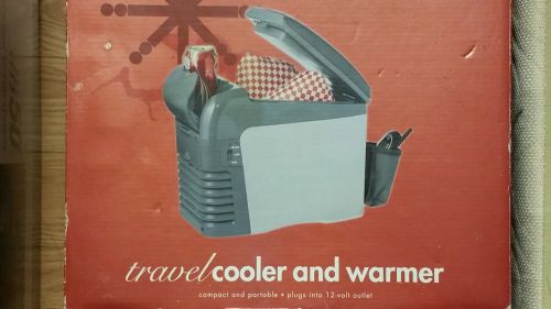 Travel cooler and warmer compact and portable plugs into 12-volt outlet