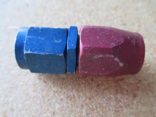 An hardware #6 straight aluminum hose end "aeroquip"