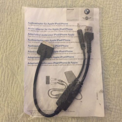 Mini audio / bmw adapter for the apple ipod / iphone (usb / aux input) new oem!