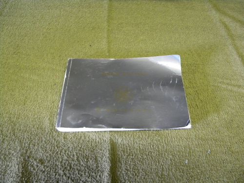 2000 cadillac seville owners  manual