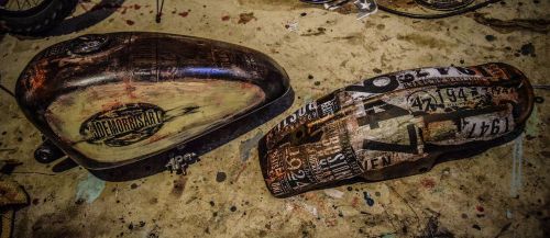 Joe morris art custom sportster tank and rear fender set