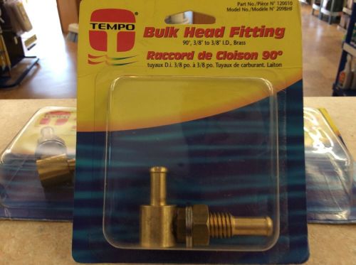 Tempo marine 90 degree brass bulk head fitting  3/8" to 3/8" marine boat new