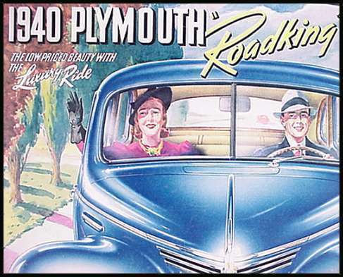 1940 plymouth roadking deluxe original color brochure