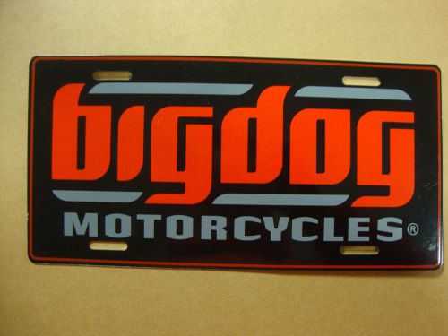 Big dog motorcycles auto license plate signature logo chopper pitbull k-9