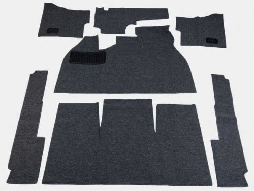 1958-1968 vw bug sedan basic carpet kit 7pcs(w/footrest), black