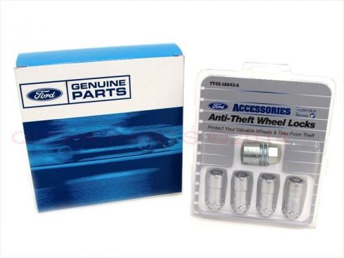 2007-2014 ford edge &amp; lincoln mkx chrome plated wheel locks lug nuts oem new