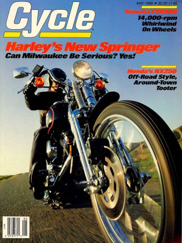 1988 harley-davidson fxsts softail springer road test in cycle magazine may 1988