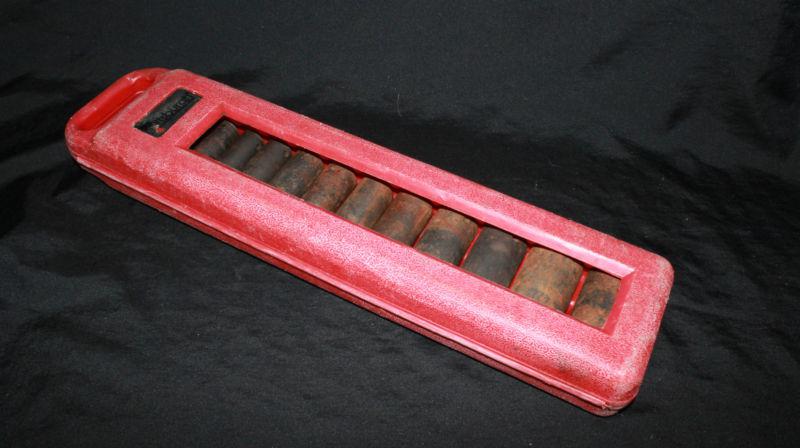 Set of pittsburgh impact sockets with case