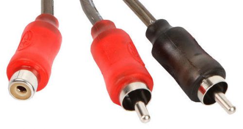 Stinger si12ym car stereo 1 female- 2 male rca twisted ofc amp signal cable