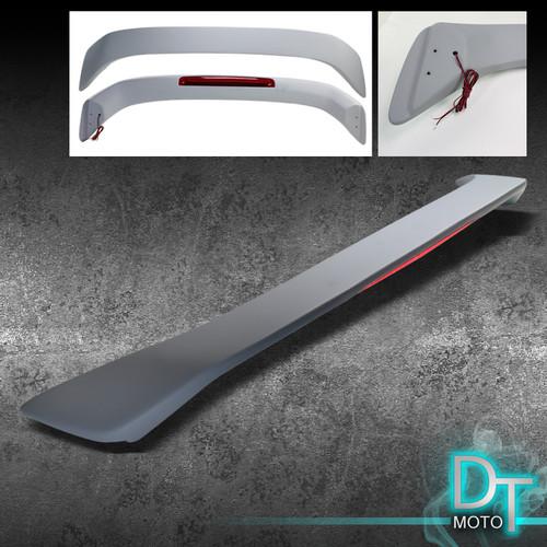 01-05 civic 2d 2dr coupe rear trunk spoiler wing primer unpaint w/led brake lamp