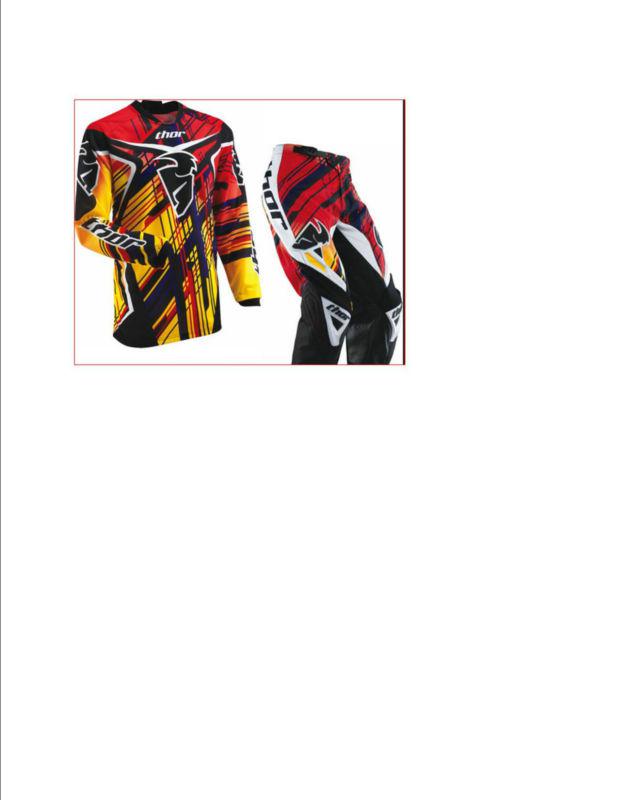 Thor styxx s13 motorcross pants & jersey yellow 