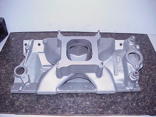 Edelbrock #2999 sb chevy 23° victor airgap  aluminum intake manifold imca nhra