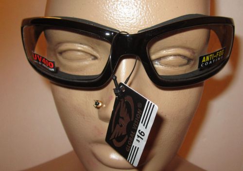 Clear padded motorcycle riding glasses sunglasses anti fog biker atv quad cycle