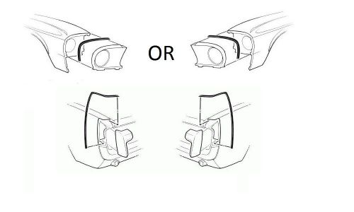 1967 1968 1969 1970 cougar mustang front fender &amp; rear qtr ext seal pair usa