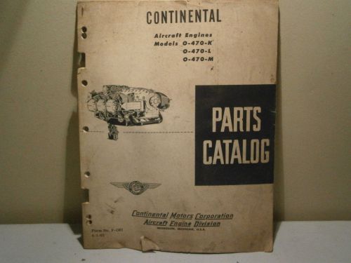 Continental aircraft engines parts manual catalog airplane aviation