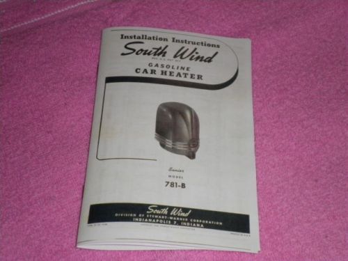 Stewart warner south wind gasoline car heater (manual)
