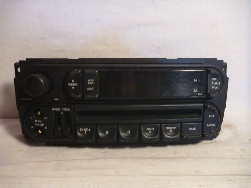 2001-2005 chrysler sebring stratus radio 4 disc cd face plate mr587284 62315