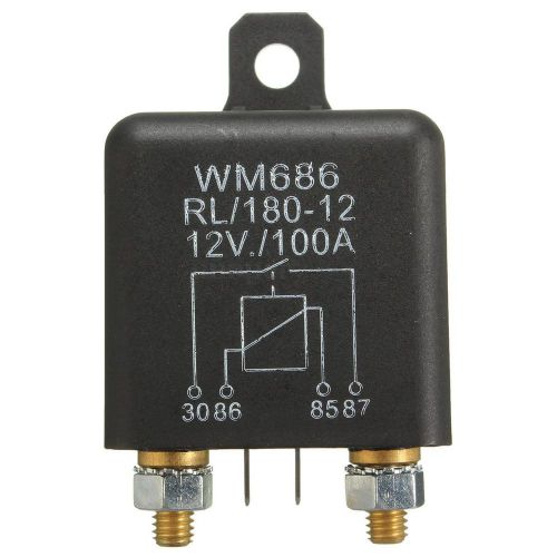 12v 100amp 4-pin heavy duty on/off switch split charge relay for auto boat new