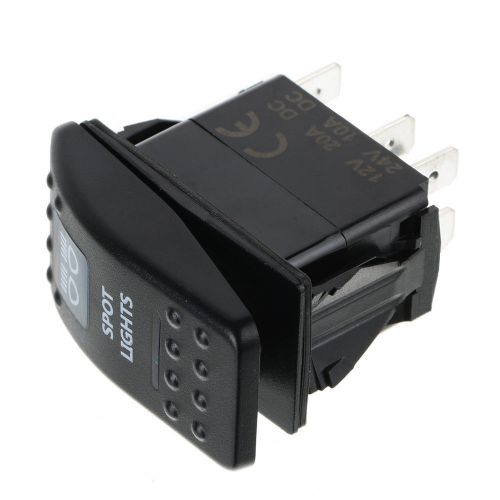 Spot lights rocker switch blue led 5p spst on/off for jeep truck rv us shipping