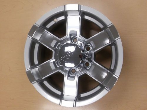 Qty 4 15x6 6-5.5 aluminum hi spec trailer wheel 581 silver 2830lbs 581-56655s fs