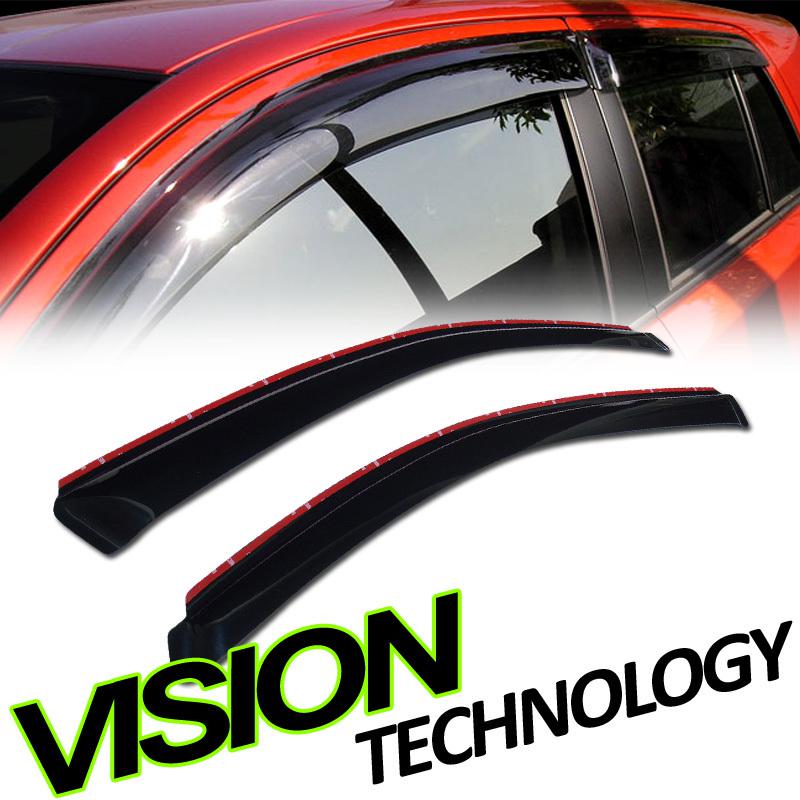 Front 2pc in-channel vent shade window visors  04-12 titan crew cab pickup/truck