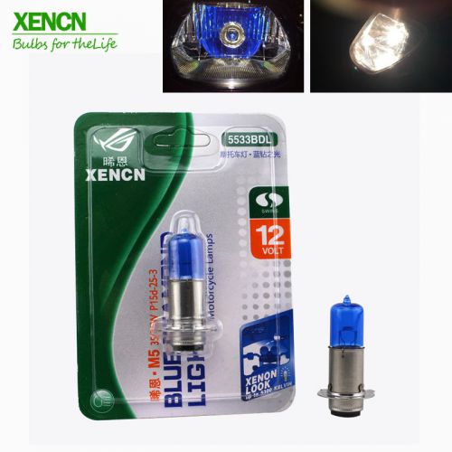 1x xencn m5 p15d-25-3 12v 35/35w 5300k motor bulb cool blue oem halogen lamp