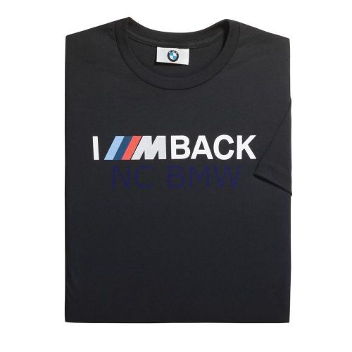 Bmw genuine logo oem factory m performance back tee t-shirt / black l large