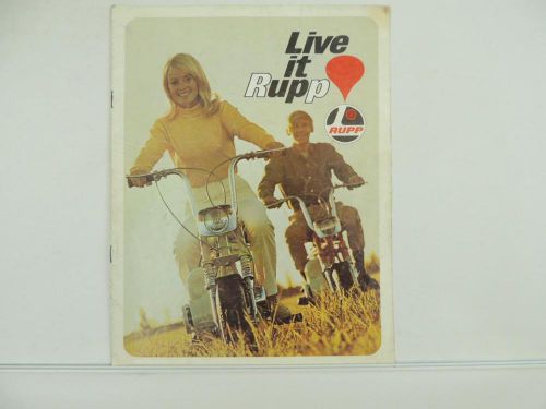 Vintage 1968 ? live it rupp magazine brochure roadster goat scrambler l4666