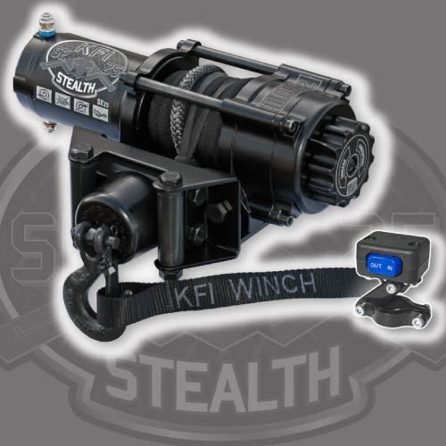 Kfi se25 stealth winch w/mount yamaha 09-14 grizzly 550 4x4