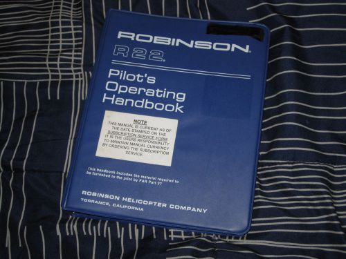 Robinson r22 helicopter flight manual great condition w/ some yellow highlights