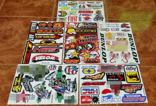 Motocross racing sport supercross quad car truck decal stickers 6 sheets