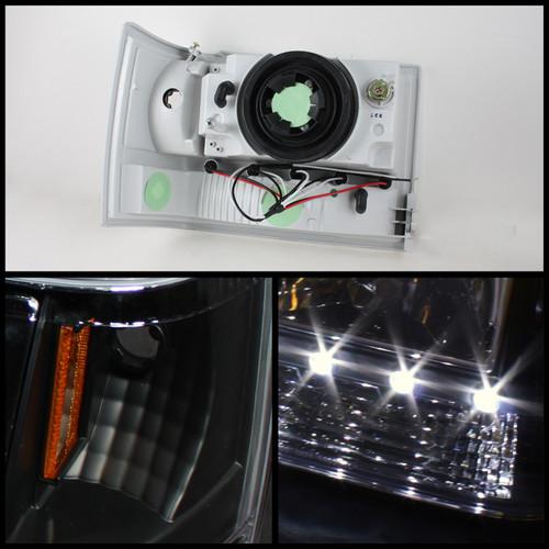 SMOKED 93-98 GRAND CHEROKEE 3IN1 BUMPER+CORNERR+LED HEADLIGHTS HEAD LIGHTS SET, US $131.99, image 3