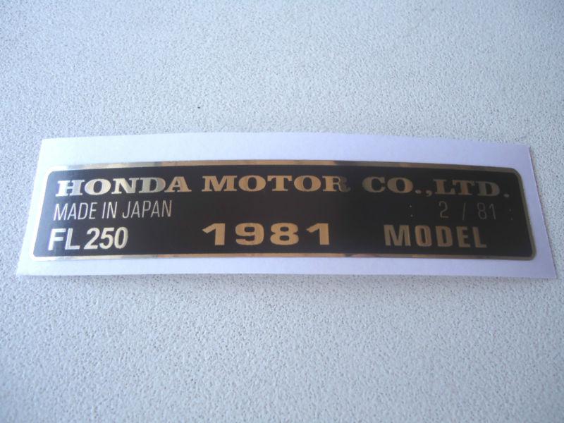 Honda odyssey fl250 fl 250 atv 1981 frame vinyl decal sticker