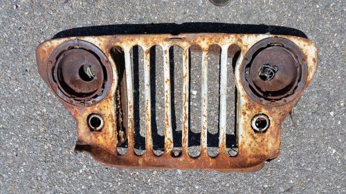 Vintage kaiser jeep cj5 grill,original,restore or wall hanger garage decor