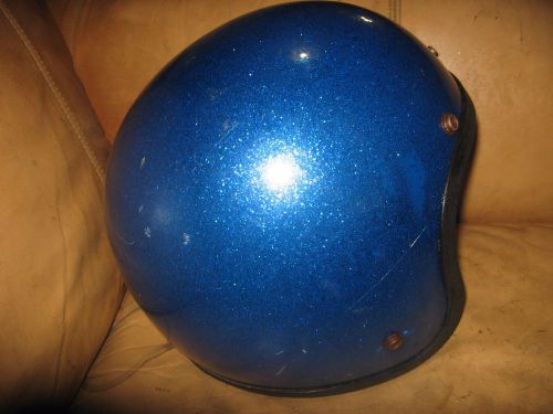 Vintage norcon  blue helmet  metalflake glitter sparkle