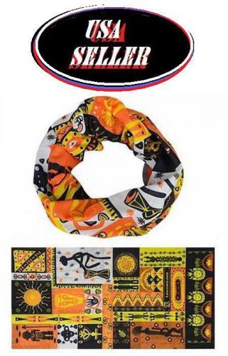 Lot of 5 asst.skull/etc.tubular face mask/scarf 4 biker/cyclist/skier 12 uses-c1