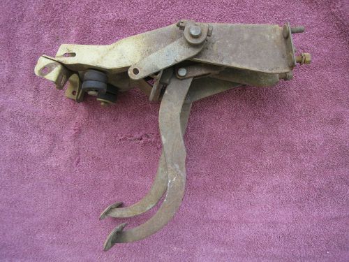 57 chevy clutch and brake pedal assembly used original under dash bracket