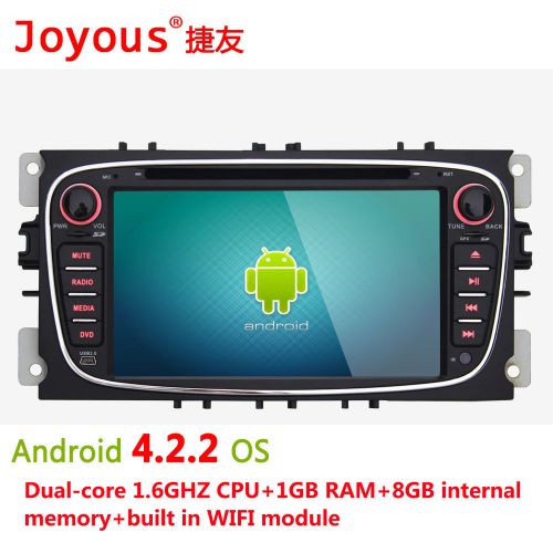 7&#034; android4.4.4 car dvd player gps wifi radio for ford mondeo focus s-max galaxy
