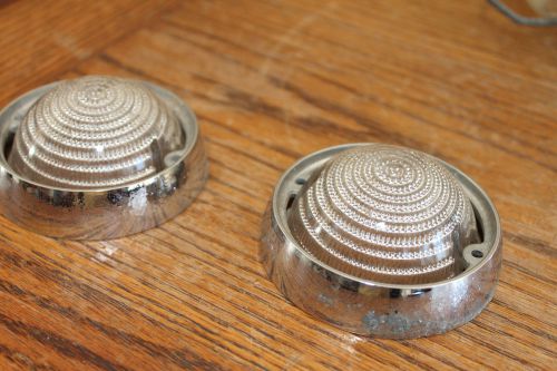 1951 to 1954 packard flat bezel back up lamps, nice used pair with lenses