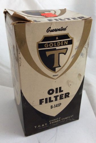 Vintage nos golden t oil filter b-141p chevy chevrolet v* 1958-1967
