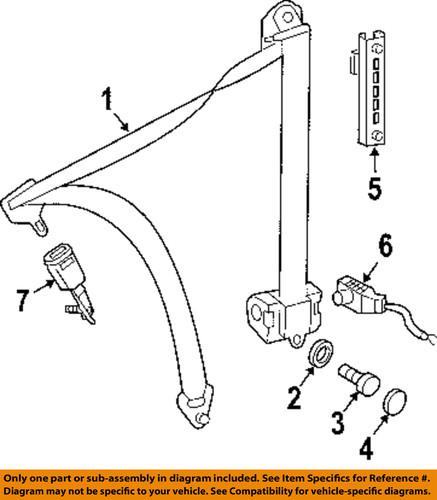 Dodge oem 5103811aa front seat belts-buckle