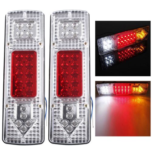 2x 19 led energy saving truck trailer caravan van rear tail light lamp