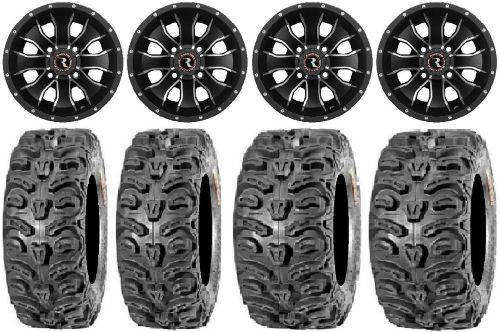 Raceline mamba 14&#034; wheels blk 28&#034; bear claw htr tires honda foreman rancher sra