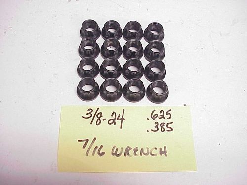 16 new arp 12-point head black oxide nuts 3/8-24" (7/16" wrench)