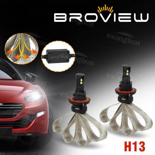 Broview p5 9008 h13 25w 3000lm/pc headlamp dual beam led bulb replace hid